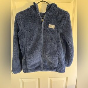 Eddie Bauer KIDS QUEST FLEECE PLUSH HOODED JACKET size 10/12